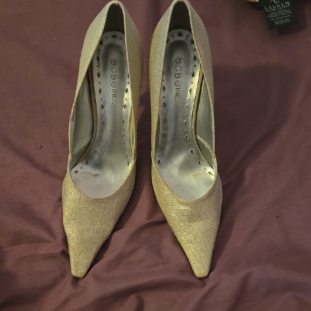 BCBGeneration Gold Pointed Toe Women's Pumps